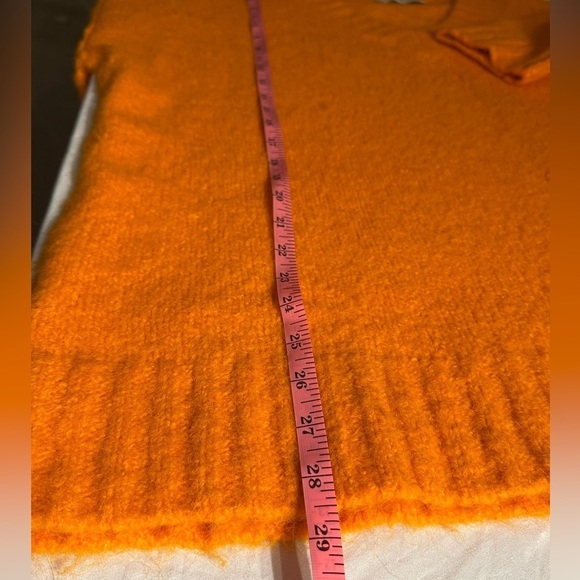 Zara Orange Oversized Wool/Alpaca/Acrylic/Nylon Size Medium Academia Clueless - Picture 5 of 6